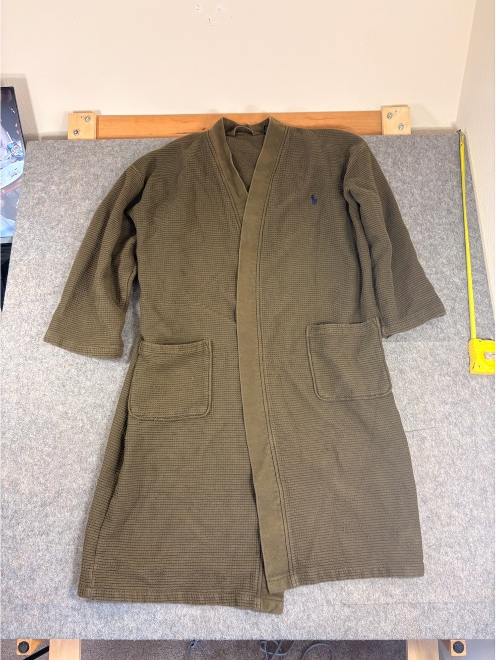 Vintage Polo Ralph Lauren green waffle knit robe XL